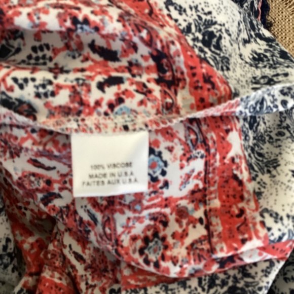 Misa Los Angeles Smocked Waist Ruffle Tiered Skirt Size XS Xsmall Fringe Trim - Picture 6 of 7